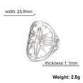thumbnail image 4 of TEAMER Gear Polaris Ring Women Men Stainless Steel Gold Silver Color Adjustable Finger Rings, 4 of 4