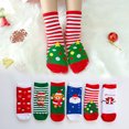 thumbnail image 4 of 6 Pairs Combed Cotton Children's Cartoon Christmas Stockings Creative Warm Socks, 4 of 7