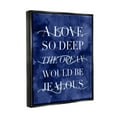 thumbnail image 4 of Stupell Industries Romanic Ocean Love Serif Text Watery Background Graphic Art Metallic Gold Floating Framed Canvas Print Wall Art, Design by Daphne Polselli, 4 of 5