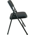 thumbnail image 4 of Advantage Black Padded Metal Folding Chair - Black 1-in Fabric Seat, 4 of 6