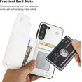 thumbnail image 3 of REQO Compatible with Samsung Galaxy S23 Plus Wallet Case with Card Holder, PU Leather Kickstand Card Slots Case, Double Magnetic Clasp and Durable Shockproof Cover 5G 6.6 Inch(White), 3 of 6