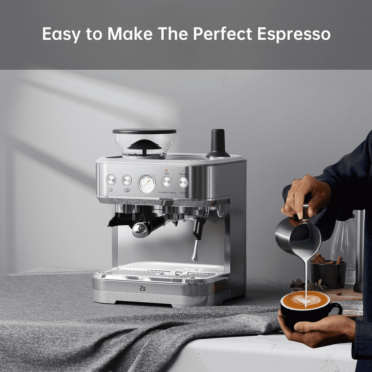 Chefman Easy-Brew 15-Bar Stainless 4-in-1 Espresso Machine 