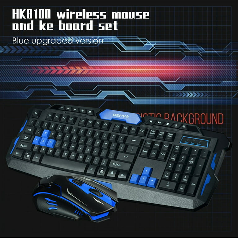 Kit Clavier et souris sans fil HK8100 Gamer Multimédia - Kit