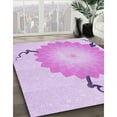 thumbnail image 3 of Ahgly Company Machine Washable Indoor Square Transitional Heliotrope Purple Area Rugs, 8' Square, 3 of 7