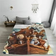 thumbnail image 5 of Salouo Animal Filled Noahs Ark Print Bed Blankets,Flannel Blanket Comfortable Air Conditioning Blanket Lightweight Blanket for Sofa Bed Travel & Couch -50"x40", 5 of 8