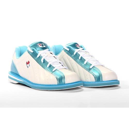 Photo 1 of 3G Kicks White/Blue Women's Bowling Shoes, Size 8.5W