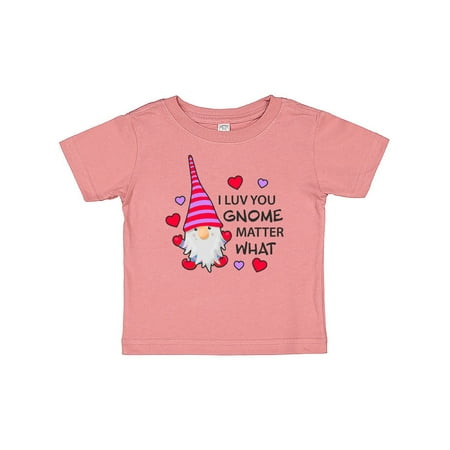 

Inktastic I Luv You Gnome Matter What with Gnome and Hearts Gift Baby Boy or Baby Girl T-Shirt