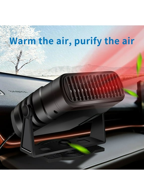 Portable Car Heater Defrosts Defogger, 2-in-1 Heating/Cooling Fan Plug in Cigarette Lighter