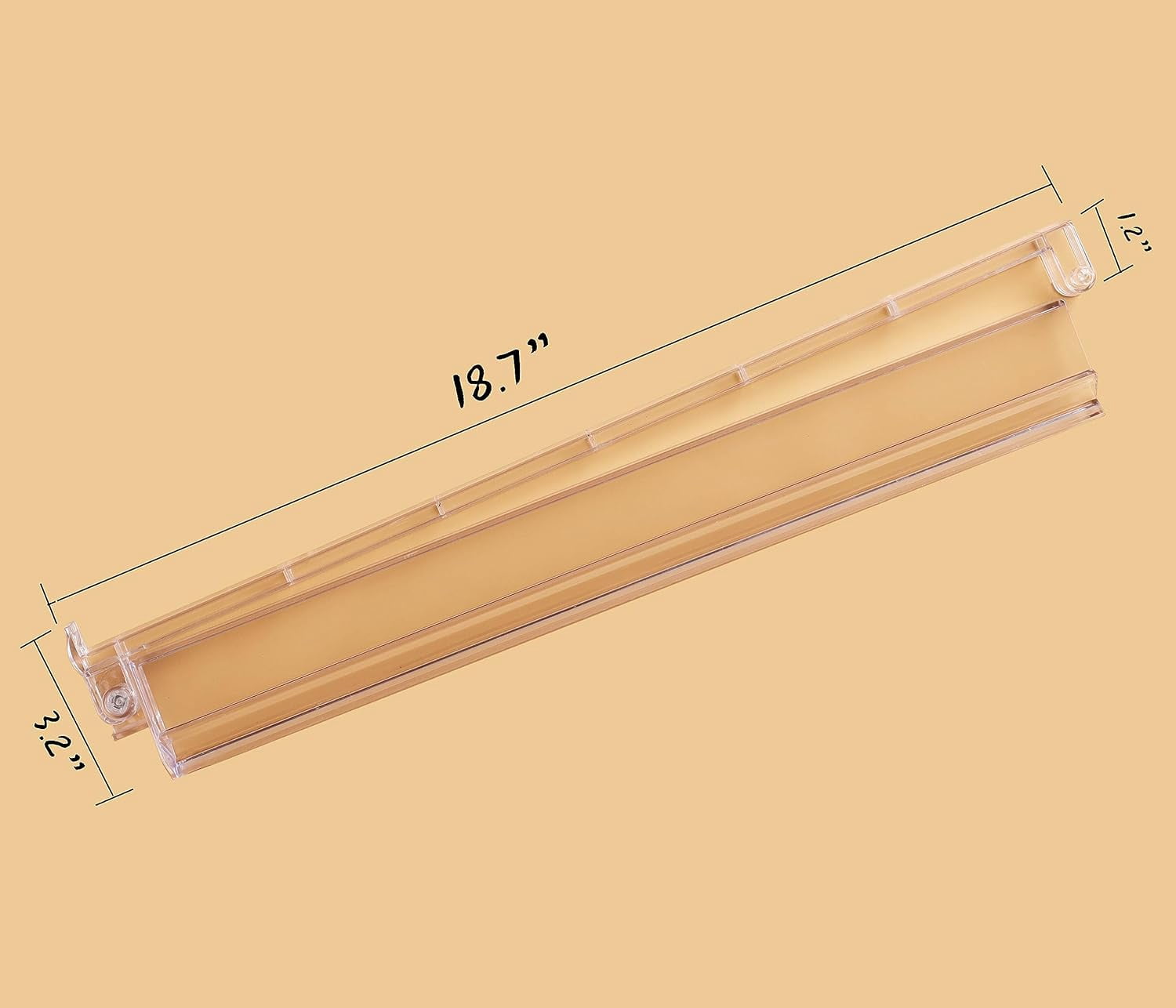 Set of 4 All in one Transparent Mahjong Rack & Pusher Acrylic Mah Jongg Rack Pusher 18" (Clear)