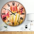 thumbnail image 2 of DesignArt Horloge Murale Grande Tulipes Rouges, 2 of 2