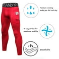 thumbnail image 4 of LANBAOSI Men Compression Pants Athletic Sport Base Layer Male Quick Dry Sport Gym Leggings Tights with Phone Pocket Size Large, 4 of 7