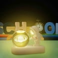 thumbnail image 3 of FHBVT Luminous Planetary Crystal Ball Night Light USB Powered Warm Light Office Desk Decor for Home Office Study Room Bedroom Decorative Desktop Lamp Luminous Base Ambient Lighting, 3 of 5