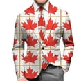 thumbnail image 4 of WILLBEST Men's Casual Suit Jacket with Canadian Maple Lightweight Comfortable Stylish for Spring Summer Fall Daily Wear M i-Red, 4 of 5