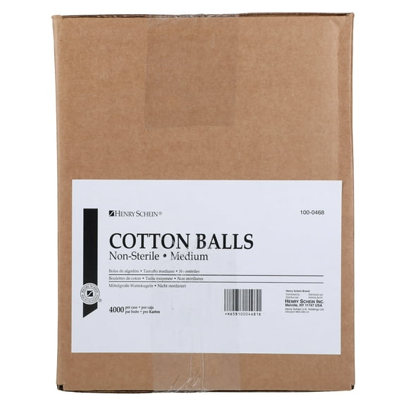 Henry Schein Reflective Shield Plus Highly Absorbent Medium Non-Sterile Cotton Balls, 4000 Count