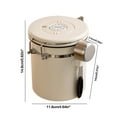 Stainless Steel Coffee Storage Canister Airtight Vacuum Seal Jar with