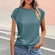 thumbnail image 1 of mfyjkho Tops Casuales Para Mujer, Blusa Informal De Encaje De Manga Corta Con Capucha Y Cuello Redondo De Talla Grande Para Mujer Tops De Gimnasio Para Mujer Xxl, 1 of 5