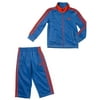 AdidasÂ® Boys 2-piece Activewear Set Full Zip Jacket (Dark Blue/Orange, Size 5)