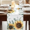 thumbnail image 3 of Table Runners 72 Inches Long Dress Scarves, Sunflower Eucalyptus Farmhouse Kitchen/Dining Table Runner, Coffee Tablerunners, Farmhouse Weeping Botanical 13x72 Inch, 3 of 9