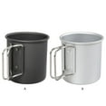 thumbnail image 3 of Sonducket Taza de té de aleación de aluminio, taza plegable ligera, tazas de cocina portátiles, pícnic al aire libre, senderismo, viajes, Kits de desorden para acampar Negro, 3 of 6