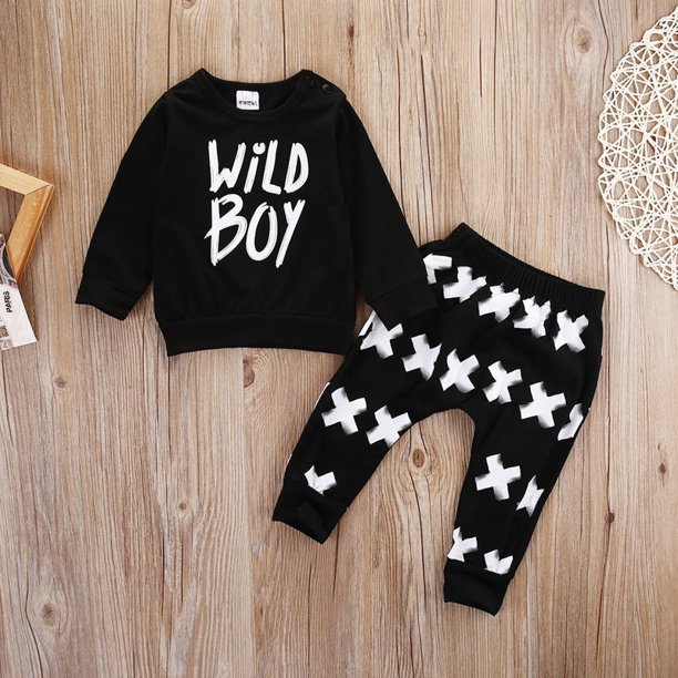 Baby boy hot sale outfits walmart