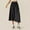 Black, variant on Fartey Plus Size Cropped Wide Leg Pants for Women Fashion Elastic High Waist Button Capri Pants with Drawstring Summer Loose Flowy Solid Color Palazzo Pants