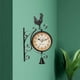 thumbnail image 5 of Reloj de pared, reloj de estación retro de doble cara, reloj de pared de araña redondo con Numerales arábigos, 5 of 8