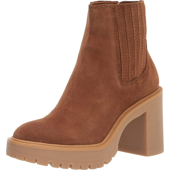 Dolce Vita Womens Caster H20 Chelsea Boot 9.5 Camel Suede H2o
