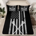thumbnail image 2 of Homewish Lacrosse Game Twin Sheet Sets,Sport Theme Twin Fitted Sheet,Gray Black Flat Sheet For Boys Kids,Breathable Home Decor,3 Pieces, 2 of 7