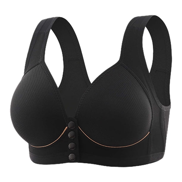 WILLBEST Brasier Sin Costuras Para Mujer Sujetador De Mujer Con Hebilla Frontal, Borde De Encaje, Sin Aro De Acero, Ajuste Sin Costuras, Para Yoga, Dormir, Talla Grande 2505