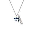 thumbnail image 2 of Delight Jewelry Silvertone Enamel Blue Chai Silvertone Always My Sister Bar Charm Necklace, 23", 2 of 4