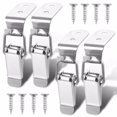 thumbnail image 1 of relayinert 4pcs/set Réglable et Flexible à Angle Droit Porte Hasp Loquet pour une Installation Facile Rouille, 1 of 6
