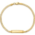 thumbnail image 4 of 14K Yellow Gold Curb Link Diamond Cut Id Bracelet (Width 5) (Length 8) - Jbsp, 4 of 5