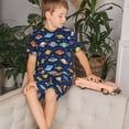 thumbnail image 4 of Balery Planets And Stars Conjunto de Pijama Infantil de Manga Corta con Estampado – Ropa de Dormir de Algodón Suave-4X-Large, 4 of 6