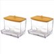 thumbnail image 1 of 2X Dispensador de Hisopos de Algodón, Caja de Almacenamiento para Decoración de Mesa de Baño, Soporte Transparente para Almacenamiento, 1 of 5