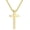 Medium gold cross: 1.77" * 1.02", variant on Cross Necklace for Men, Mens Cross Necklaces with 2.5mm Rope Chain, Stainless Steel Pendant Chain 16-28 Inch