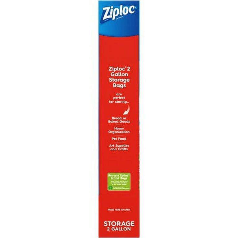 Ziploc® 2-Gallon Freezer Bags - Extra Large Size - 2 gal Capacity - 13  Width - Zipper Closure 