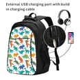 thumbnail image 2 of Fotbe Colorful Dinosaur Mochila con Estampado y Puerto USB para Hombre y Mujer, Mochila Antirrobo, Mochila de Viaje, Mochila Escolar, Mochila Universitaria, 2 of 7