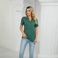 thumbnail image 2 of Women Blouses Womens N Top Women Raglan Shirt Business Casual Tops for plus Size Elbow Sleeve T Shirts for Long Sleeve Christmas Shirts Button down Shirt Dress Ladies under 10 GN1 S, 2 of 4