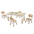 thumbnail image 1 of KFFKFF Ensemble de Table et Chaises Réglables pour Enfants, Table d'Activités Réglable en Hauteur pour Enfants de 2 à 8 Ans, Surface au Design Artistique, Table Polyvalente Jeunesse pour le Dessin, le Bricolage, la Lecture, l'Éducation, 1 of 9