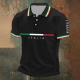 thumbnail image 2 of LPKRT Men Italian Breathable Polo Shirt - Short Sleeve Button Down Top, Casual Tee for Daily Wear(Black-5XL), 2 of 3