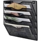 thumbnail image 2 of Organizador de archivos y revistas de 5 niveles de metal negro para montaje en pared, 2 of 8