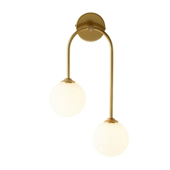 2-Light Glass Globe Decorative Wall Lamp AC90-240 Vanity Light for Bedroom Living Room Dining A Warm Light