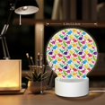 thumbnail image 6 of Daiia Colorful Dinosaurs Pattern Acrylic Night Light, LED Touch Light, Bedroom Night Light, Soft Glowing Lamp Perfect Gift for Mother's Day, Birthday, or Christmas, 6 of 9