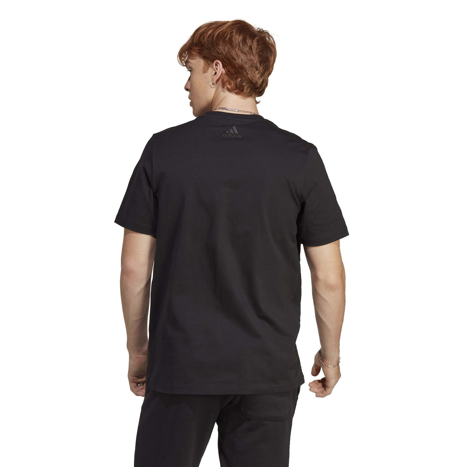 Adidas Essentials Men's Big & Tall Black Big Logo Tee, 3XLT