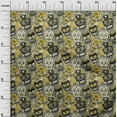 thumbnail image 2 of oneOone Cotton Jersey Yellow Fabric Floral & Skull Quilting Supplies Print Sewing Fabric By The Yard 58 Inch Wide, 2 of 4