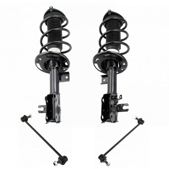TRQ Front Complete Loaded Strut Spring Assembly with Sway Links Kit for Mazda 3 SCA71320