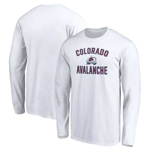 Men's White Colorado Avalanche Victory Arch Long Sleeve T-Shirt