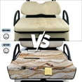 thumbnail image 6 of COEQINE Golf Cart Seat Cushion Cover, Portable Design Folds with Handle, Universal Fit 51.2x30.3", Quilted Comfort Padding with 4 Pockets, for 2/4 Person Seats, Brown Gold Marble, 6 of 8