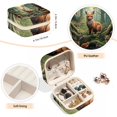 thumbnail image 4 of PhooArto Small Jewellery Box, Forest Animals Foxs Portable Travel Mini Jewelry Case for Women Leather Ring Organizer, 4 of 5