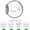 thumbnail image 6 of moogdieo Band Compatible with Apple Watch Band 49mm 46mm 45mm 44mm Premium Stainless Steel Metal Replacement Strap Compatible with Apple Watch Ultra 3 2 1 Series 11 10 9 8 7 6 5 4 3 2 1 SE, Silver, 6 of 14